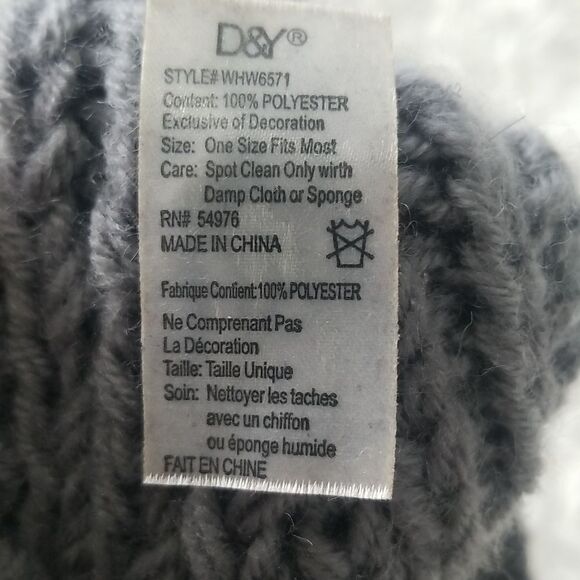 D&Y Gray Knitted Jewelled Headband - Picture 6 of 6